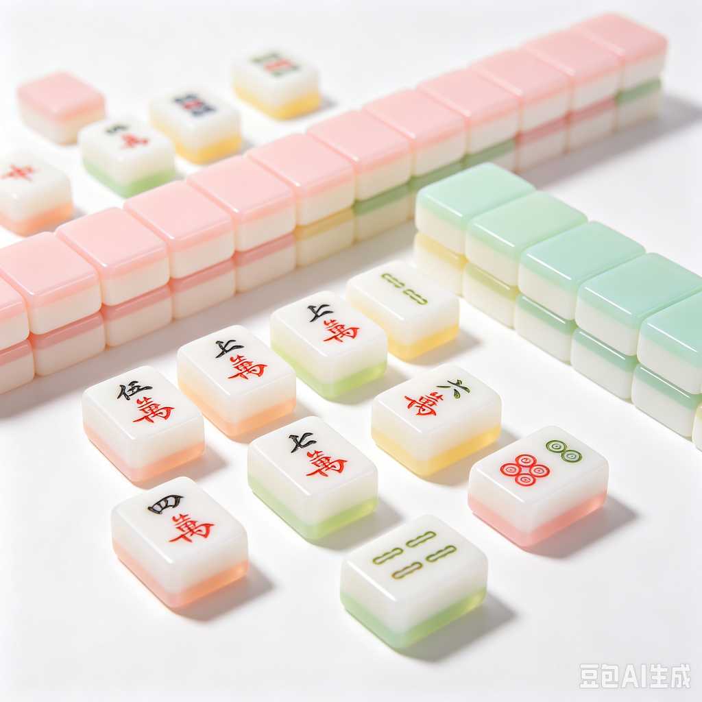 elegant text mahjong tiles
